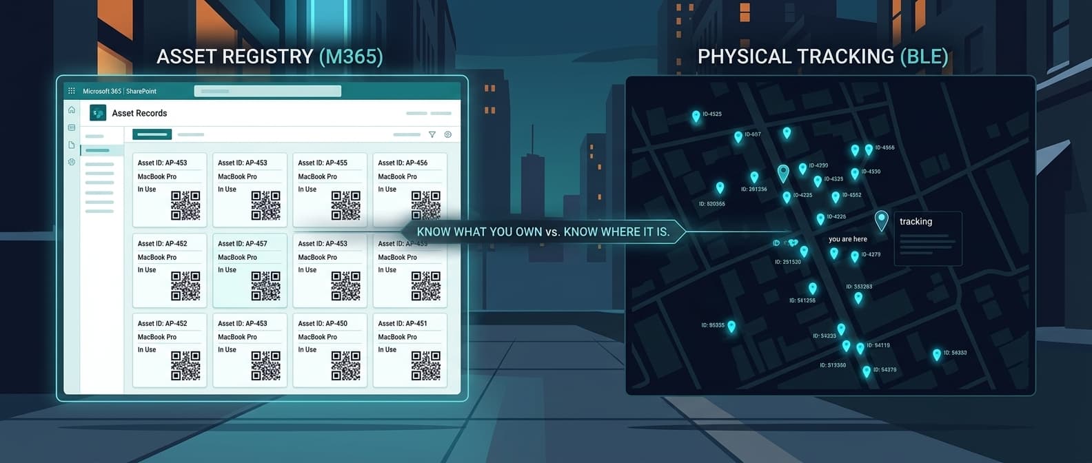 AirTags vs HR365 Asset Management 365 (CubicLogics): Registry vs. Location